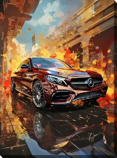 Картина маслом Mercedes №83