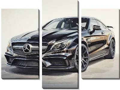Модульная картина Черный Мерседес