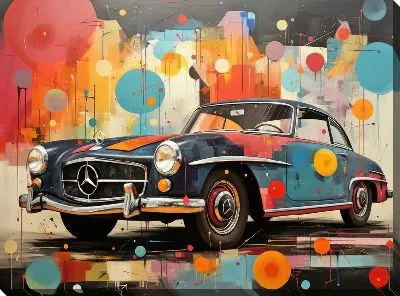 Картина маслом Ретро арт Мерседес
