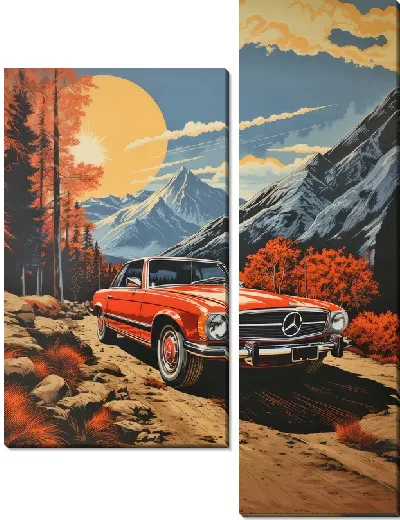 Модульная картина Мерседес №123