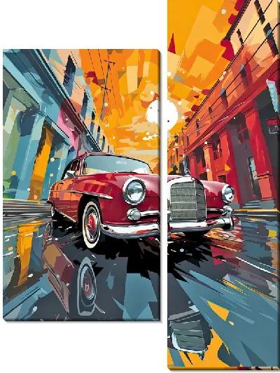 Модульная картина Mercedes №134