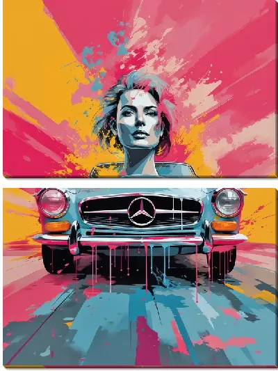 Модульная картина Mercedes №138