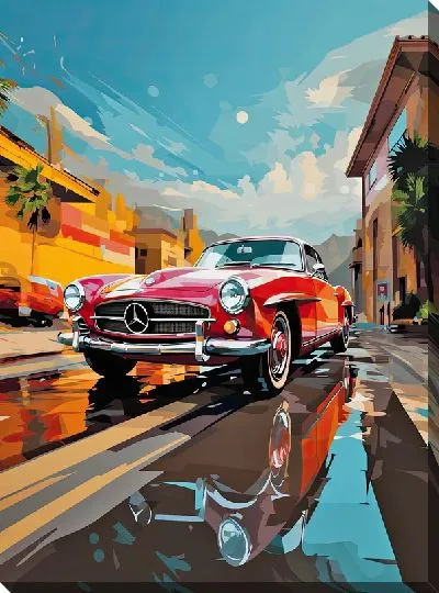 Картина маслом Mercedes №142