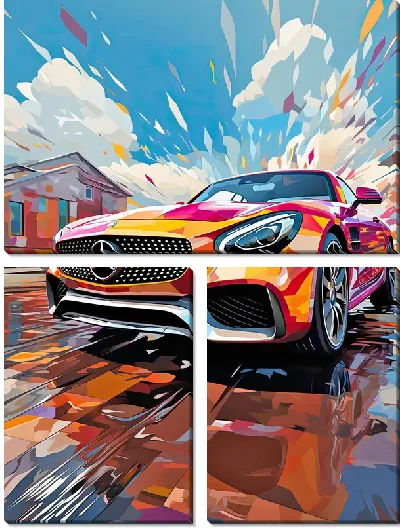 Модульная картина Mercedes №165