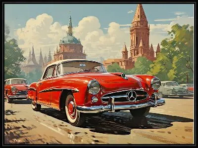 Картина Винтажный Мерседес №52