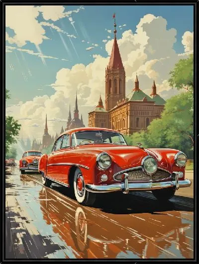 Картина Винтажный Мерседес №53