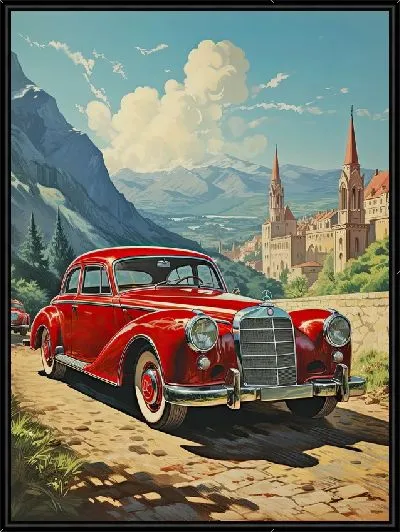 Картина Винтажный Мерседес №58