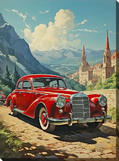 Постер Винтажный Мерседес №58