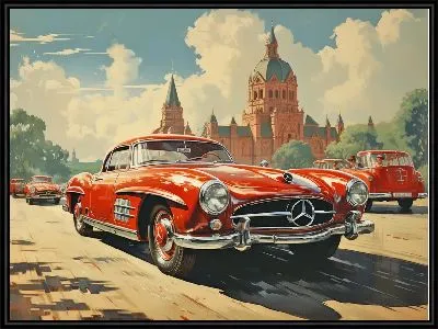Картина Винтажный Мерседес №60