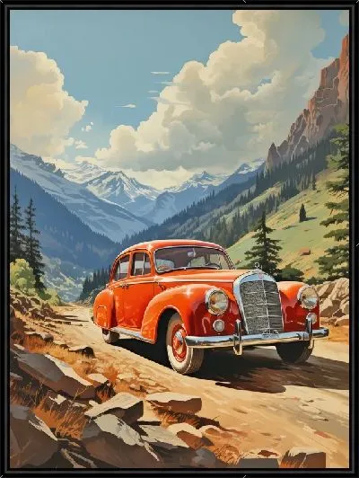 Картина Винтажный Мерседес №64