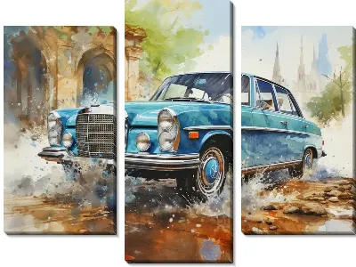 Модульная картина Винтажный Мерседес №66