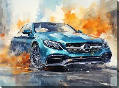 Картина маслом Мерседес №191