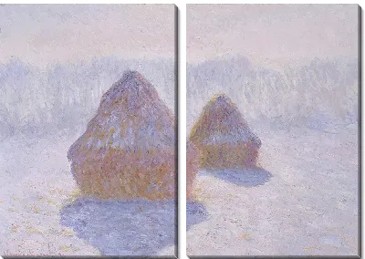 Картина Стога сена (Эффект снега и солнца)