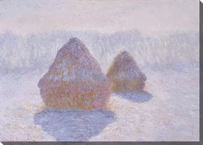 Картина Стога сена (Эффект снега и солнца)