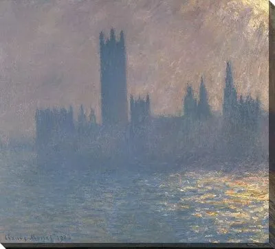 Картина Здание Парламента, эффект солнечного света