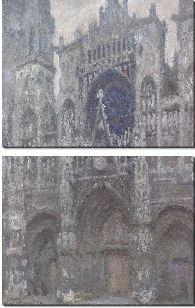Картина Собор в Руане. Портал, серая Погода