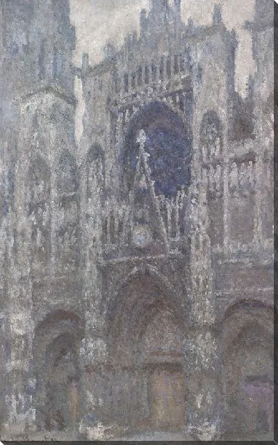Картина Собор в Руане. Портал, серая Погода