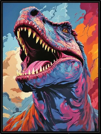 Картина Динозавр в стиле арт №3