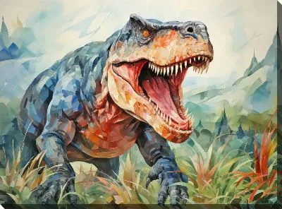 Картина маслом Динозавр №12