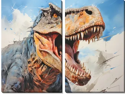 Модульная картина Динозавр №16