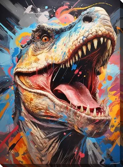 Картина маслом Динозавр №18