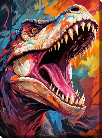 Картина маслом Динозавр №19