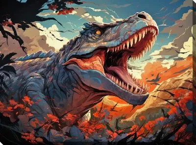 Картина маслом Динозавр №221