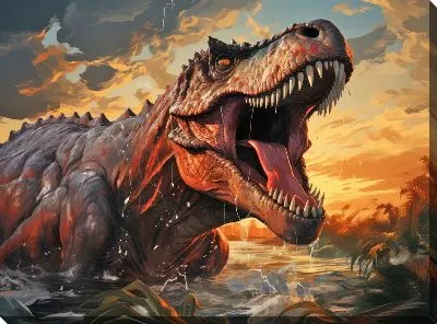 Картина маслом Динозавр №24