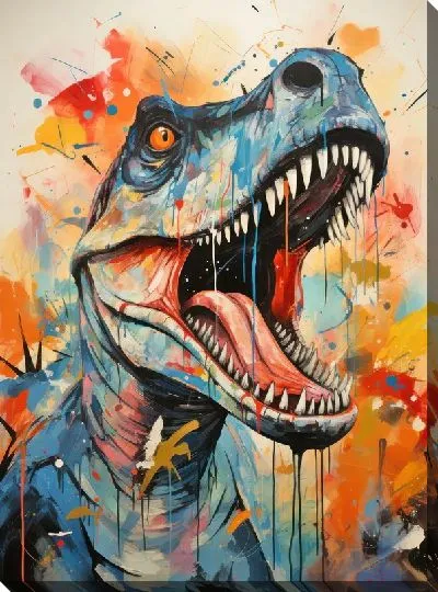 Картина маслом Динозавр №25
