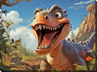 Картина маслом Динозаврик №54