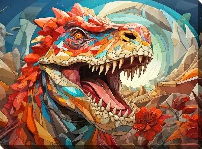 Картина маслом Динозавр №27