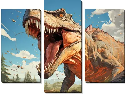 Модульная картина Динозавр №40