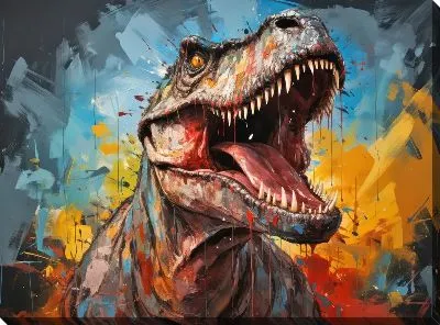 Картина маслом Динозавр №41