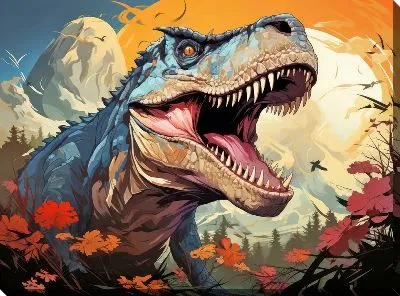 Картина маслом Динозавр №42