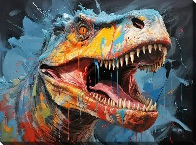 Картина маслом Динозавр №43