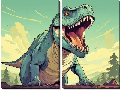 Модульная картина Динозавр №47