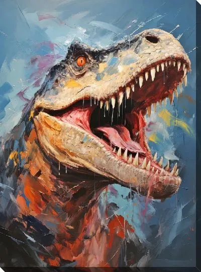 Картина маслом Динозавр №53