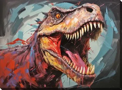 Картина маслом Динозавр №54