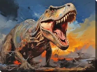 Картина маслом Динозавр №55