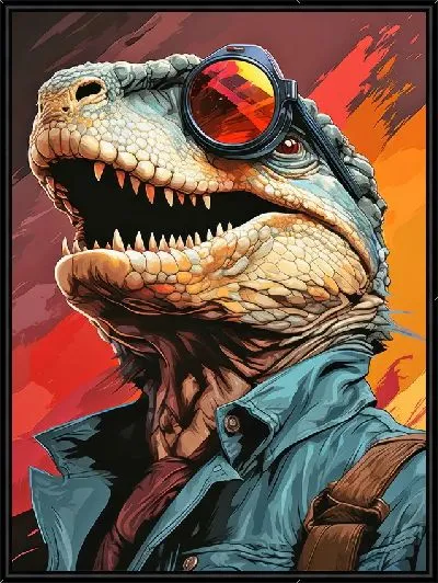 Картина Динозавр в очках №57