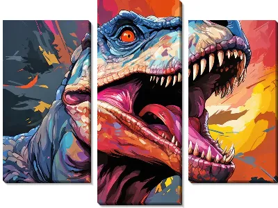 Модульная картина Динозавр №58