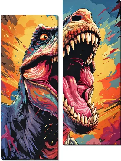 Модульная картина Динозавр №59