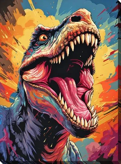 Картина маслом Динозавр №59