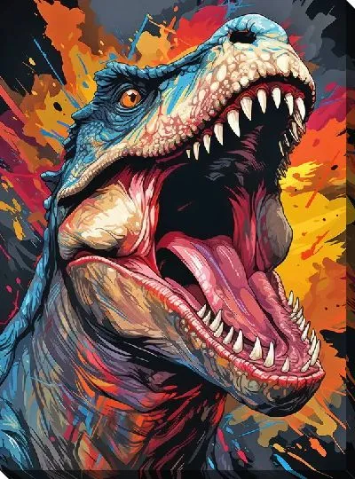 Картина маслом Динозавр №60