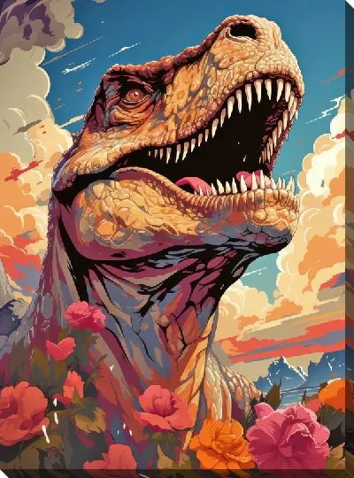 Картина маслом Динозавр №61