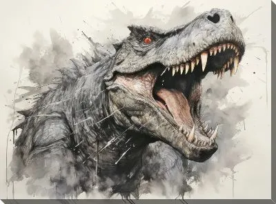 Картина маслом Динозавр №66