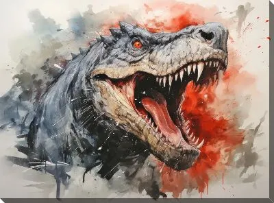 Картина маслом Динозавр №68