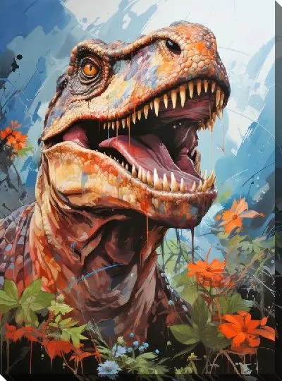 Картина маслом Динозавр №69