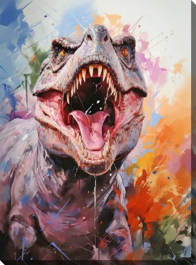 Картина маслом Динозавр №71