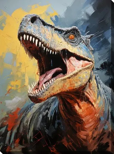 Картина маслом Динозавр №75